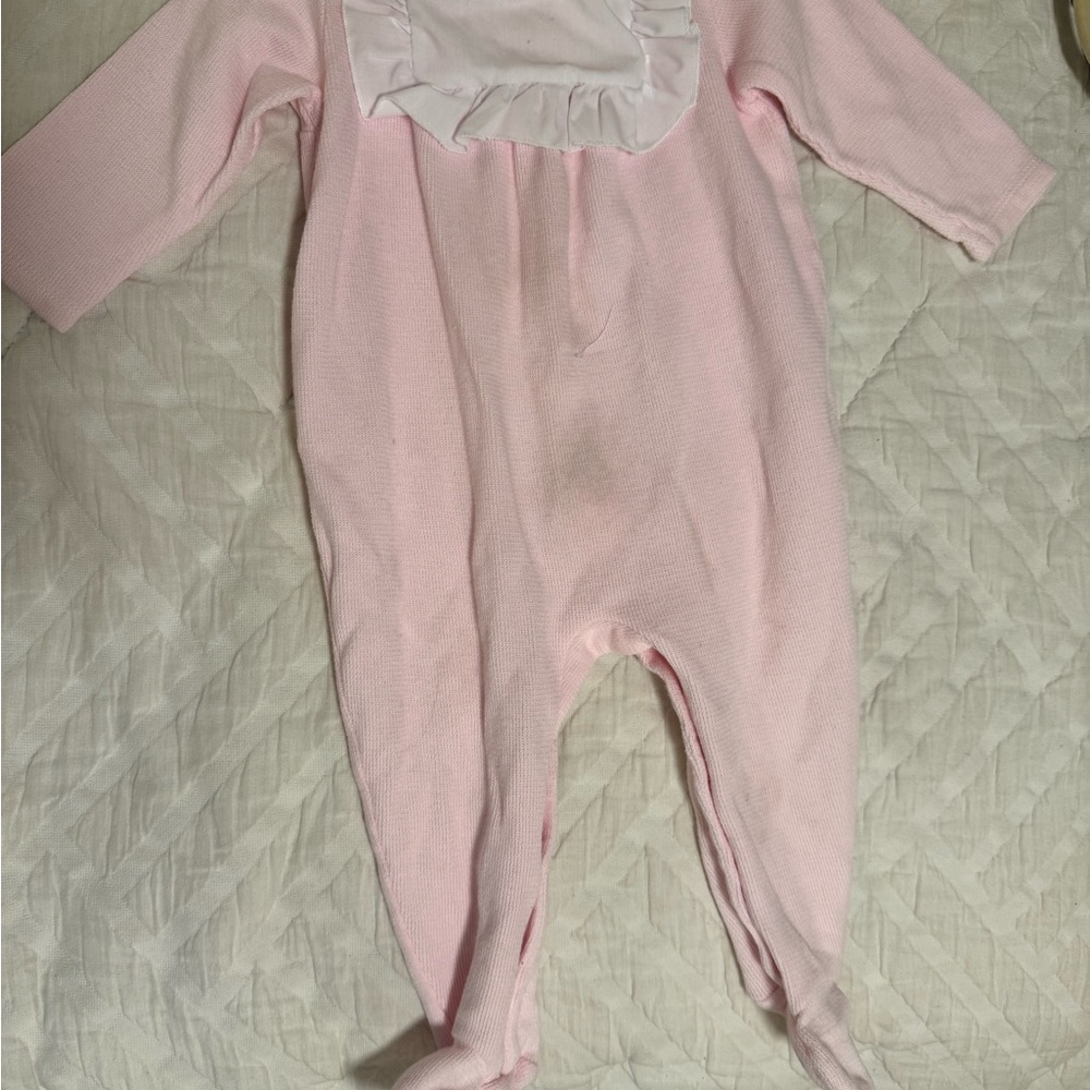 Charming Pink Kids Footie with Ruffle